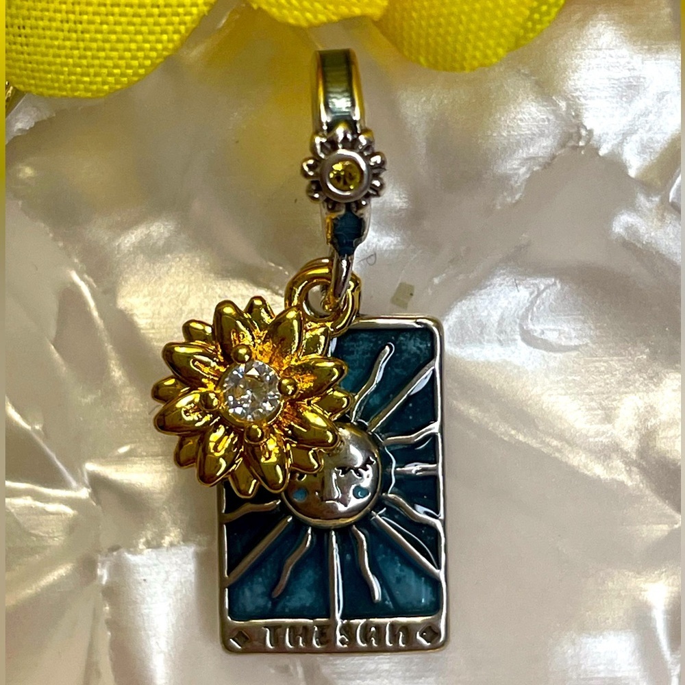 Bracelet Charm Tarot Card The Sun Sterling Silver